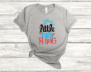 Kids little miss thing grey  tshirts