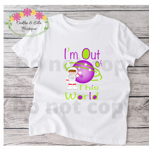 out of this world kids  white  tshirt