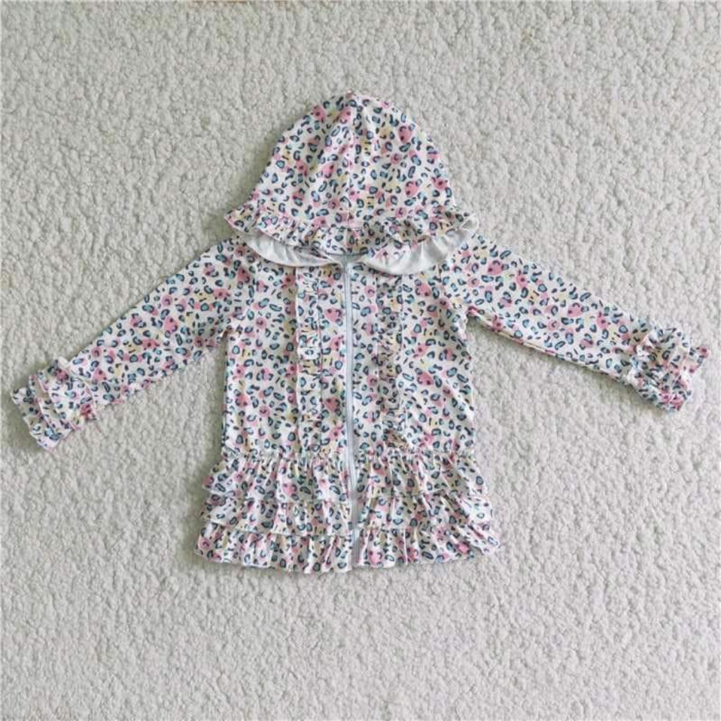 Colorful Leopard Ruffle Jacket