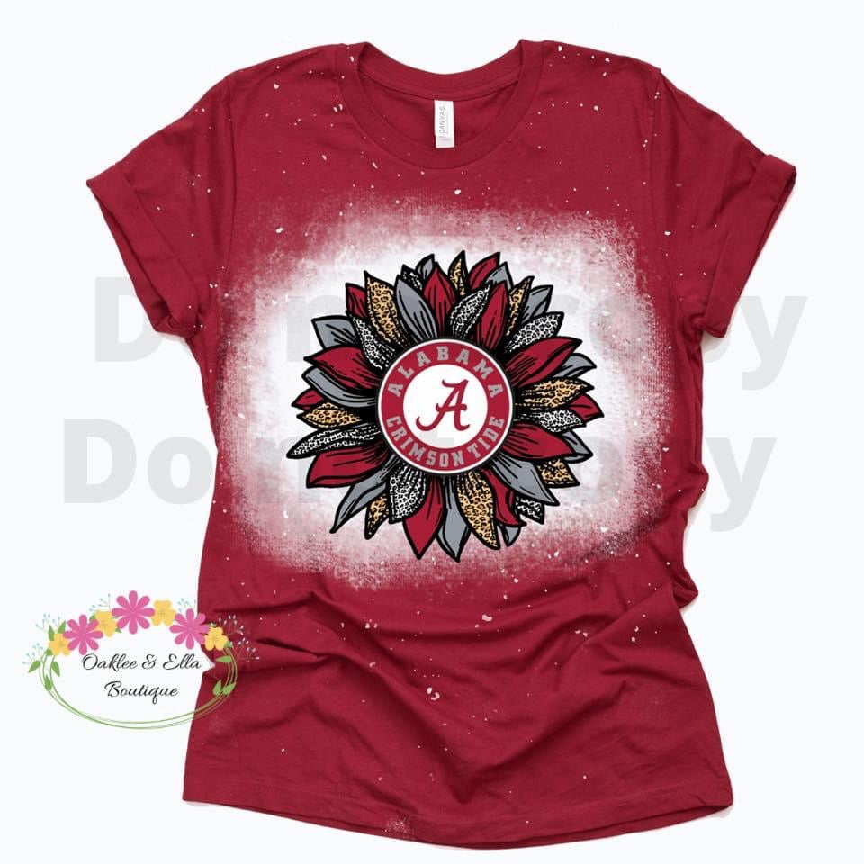 Bama flower bleached Adult tshirt