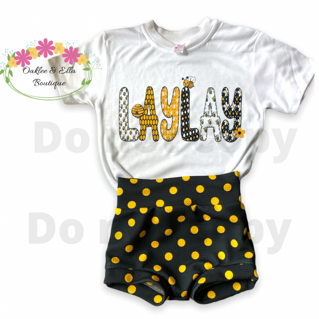 Black and yellow dot Bummies