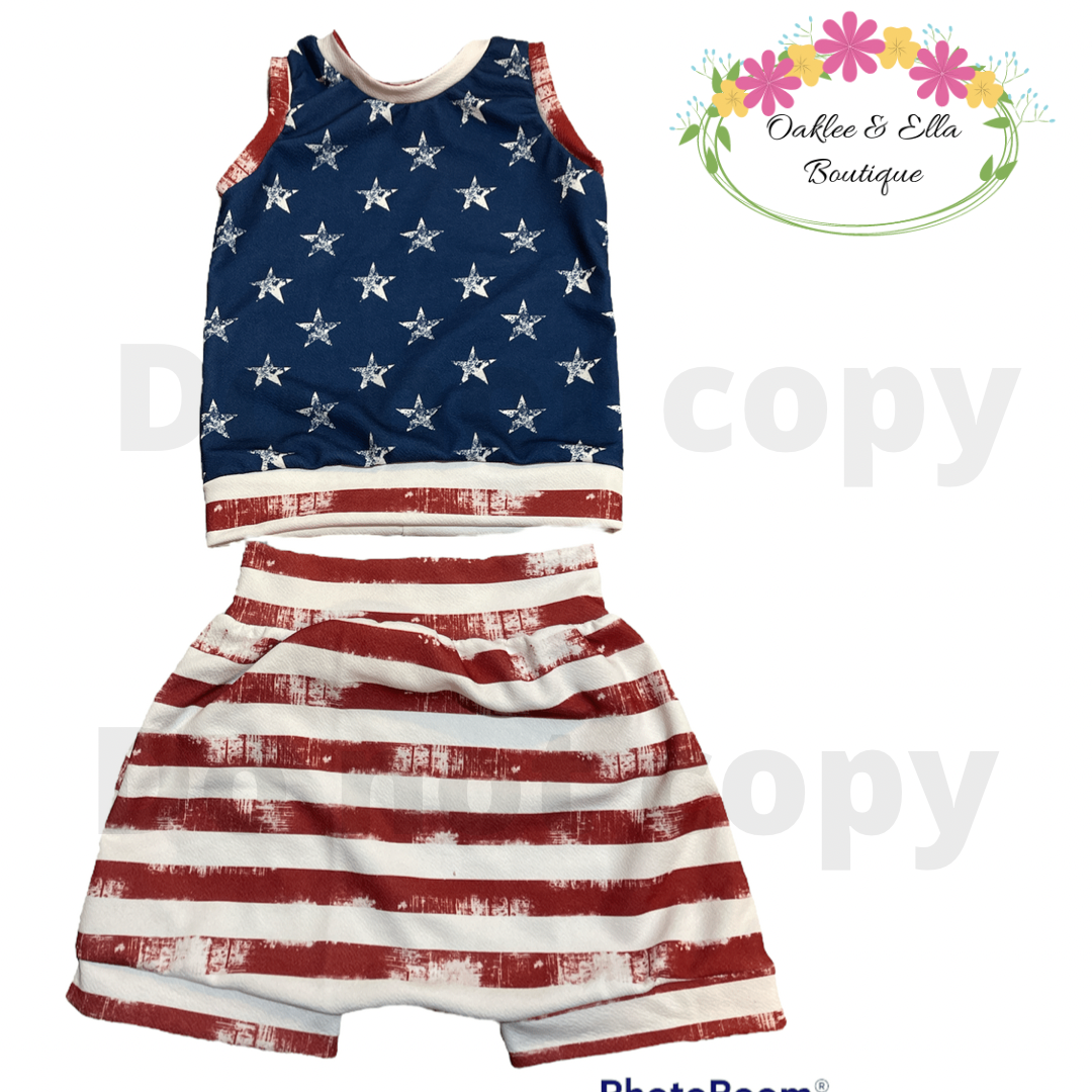 Flag distress Harem Shorts