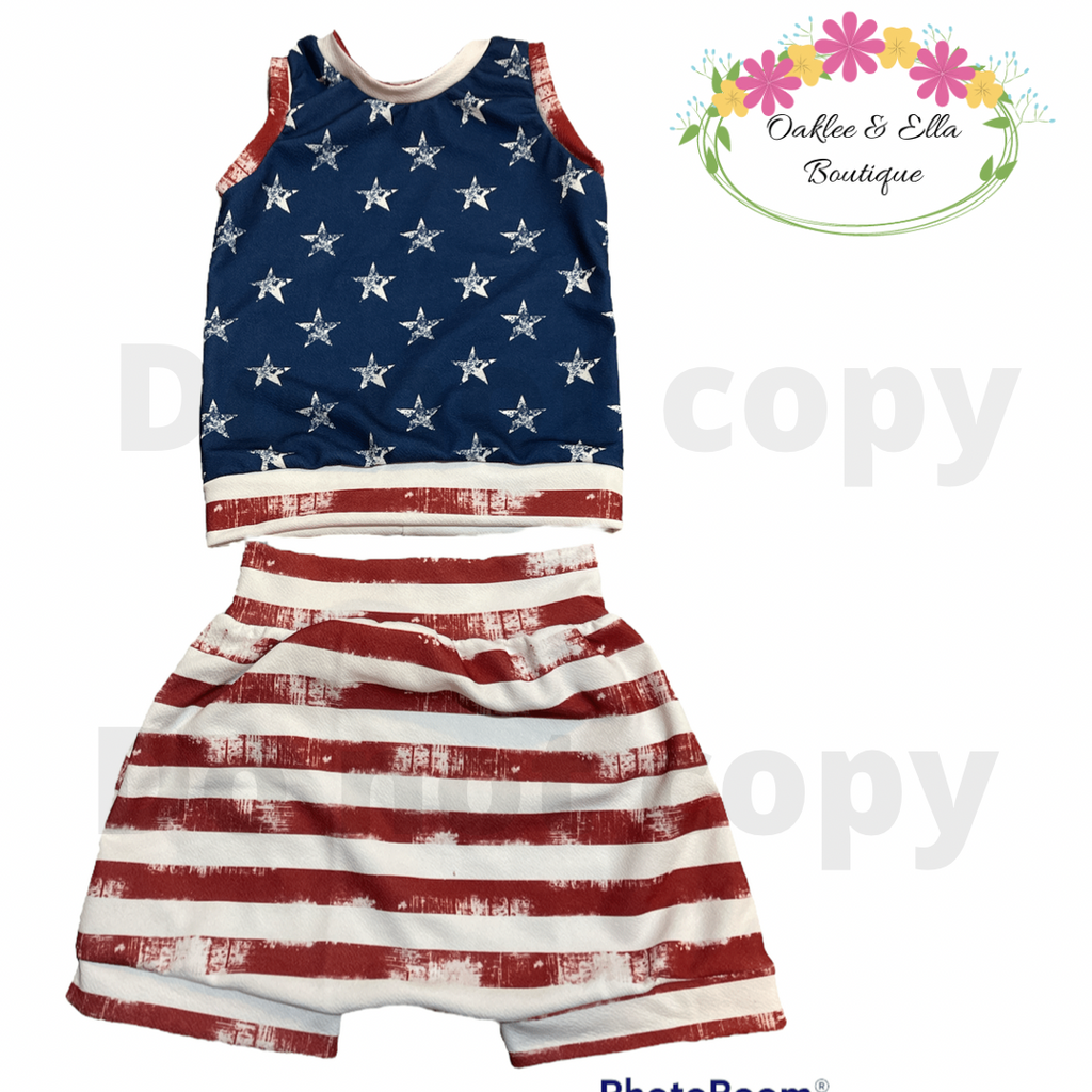 Flag distress Harem Shorts