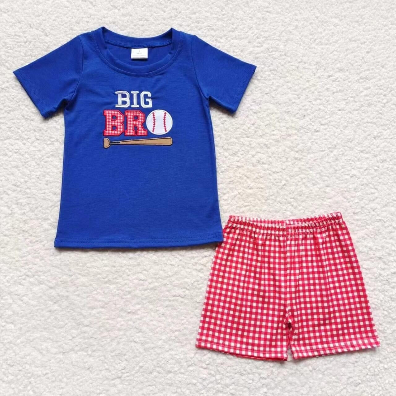 Big Bro Baseball Boy short set