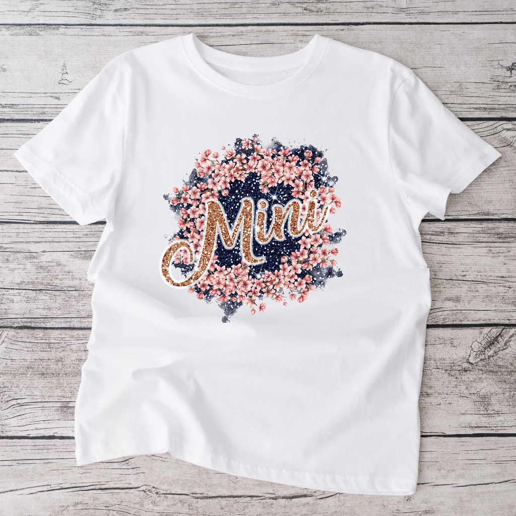 Mini Floral white  tshirt