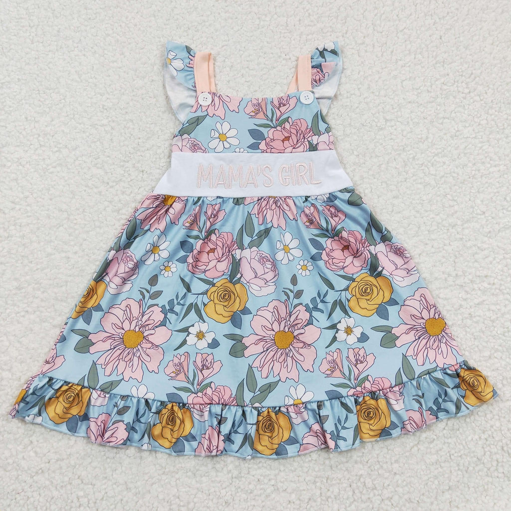 Blue Mamas Girl Embroidered Dress