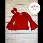 Burnt Red Layering top - Select your sleeve Handmade with love