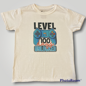 Gamer blue 1oo days smarter tshirt