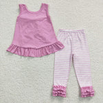 Pink ruffle stripe pant set!!!  Amazing!!!