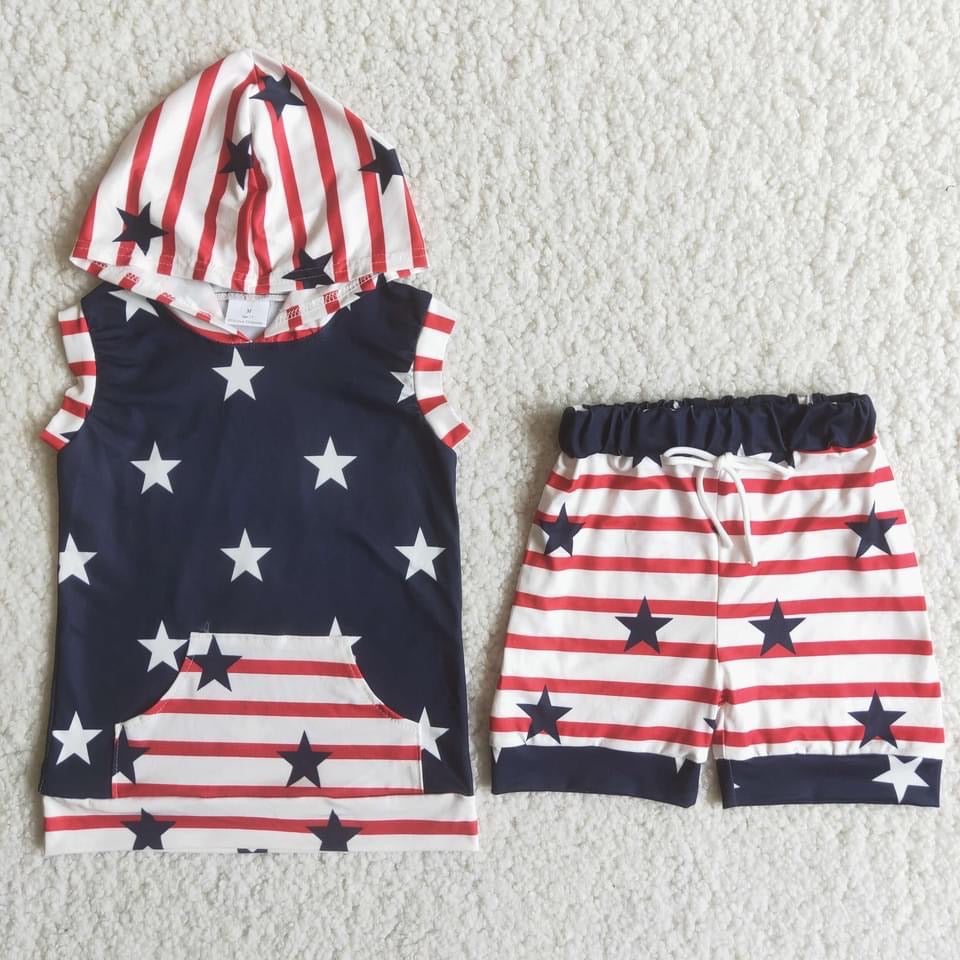 4th hooded 2 pc set- Boy