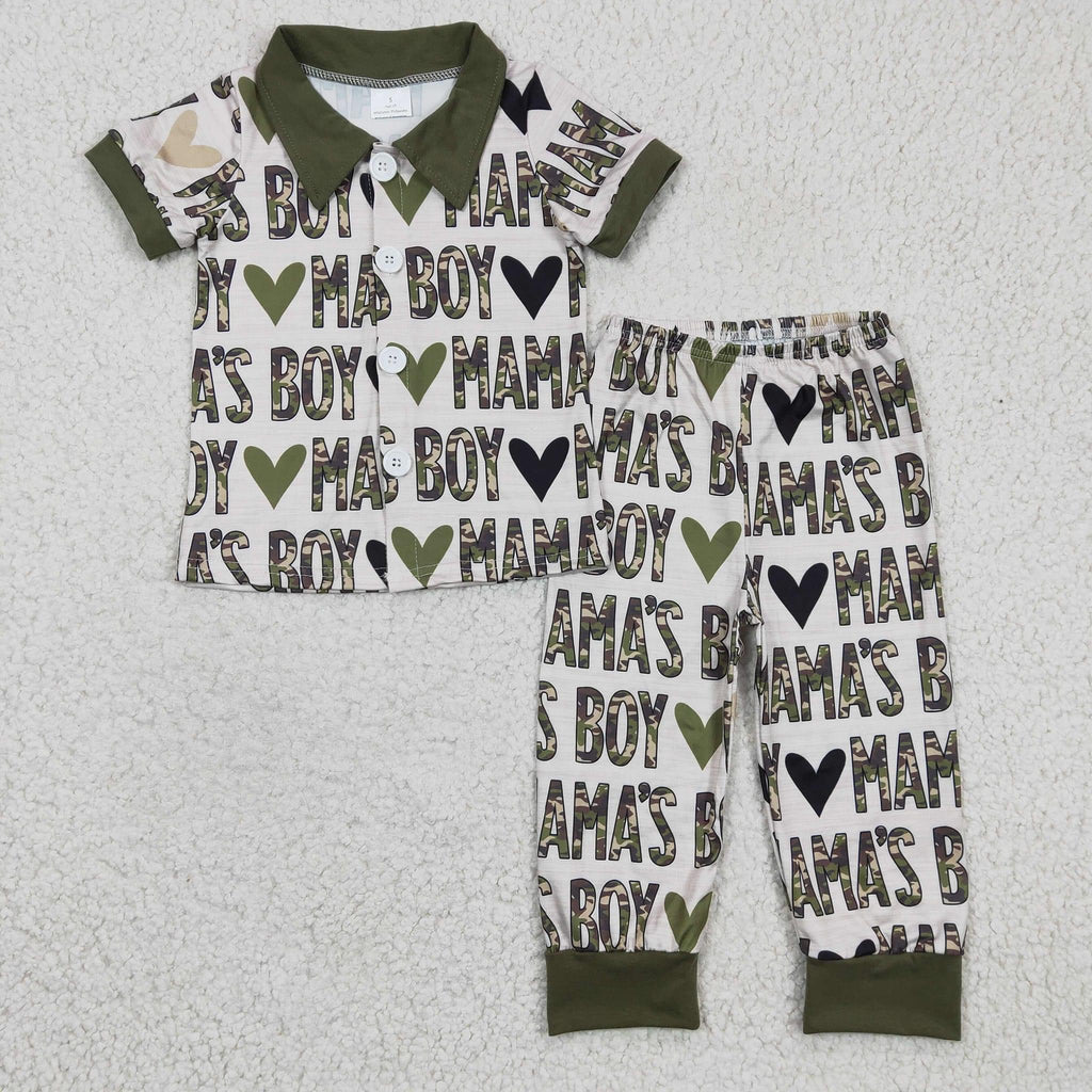 Mamas Boy Buttoned pajama set boys