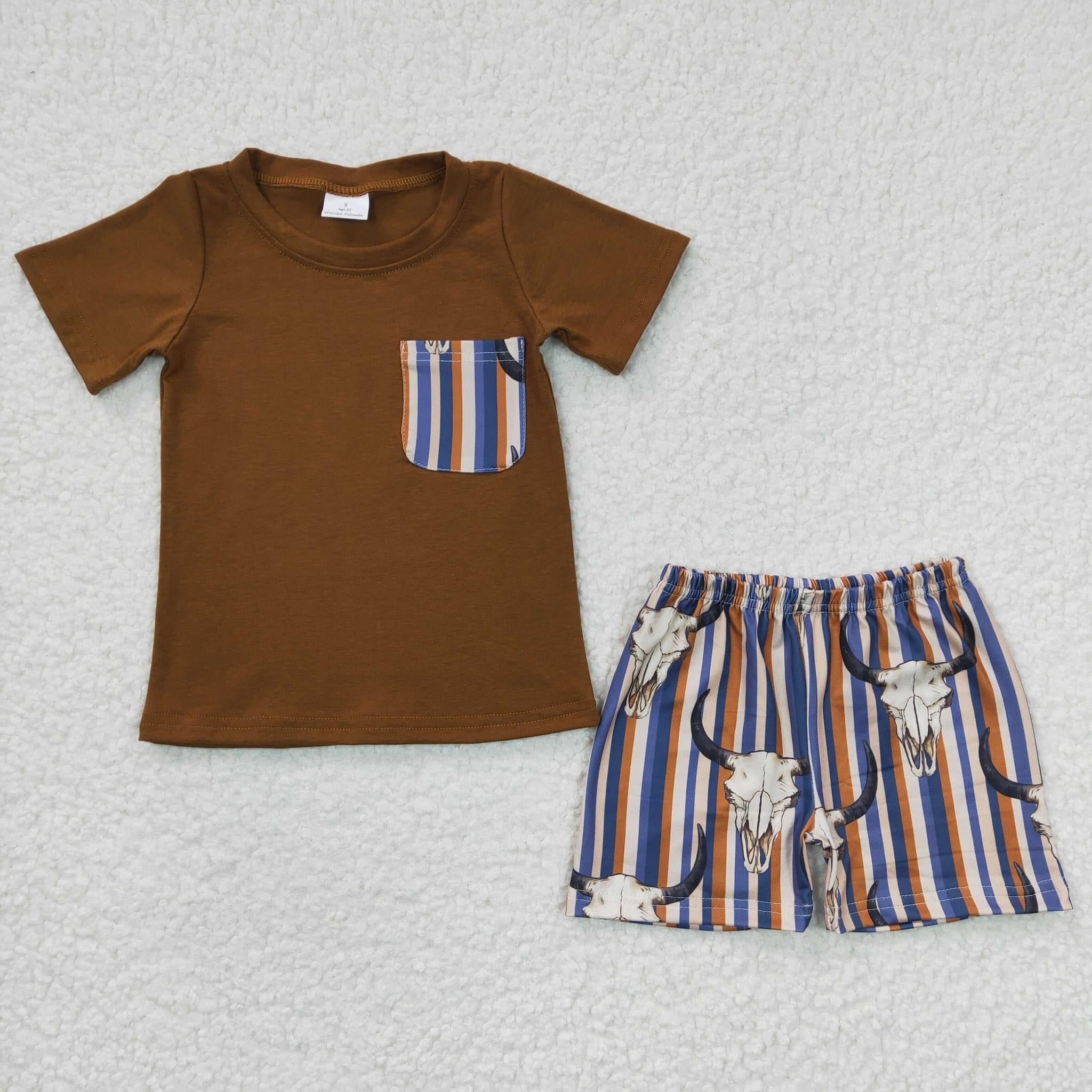 Western Stripes Boy Short Set