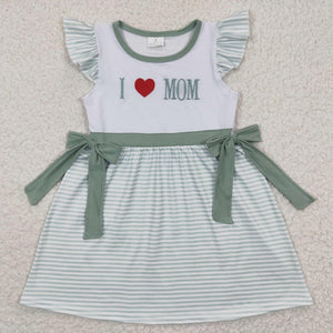 I Love Mom Sage Dress