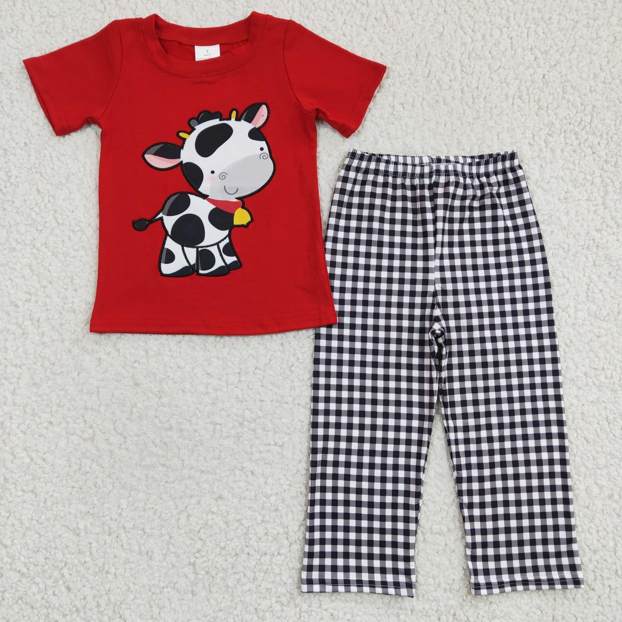 Checkered Cow 2pc set