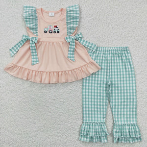 Gingham Cow Pant Set