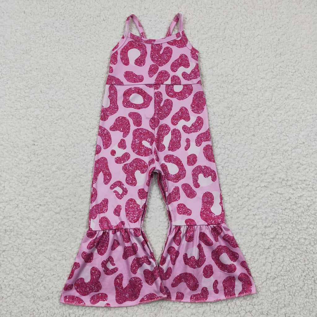 Pink Leopard pant romper