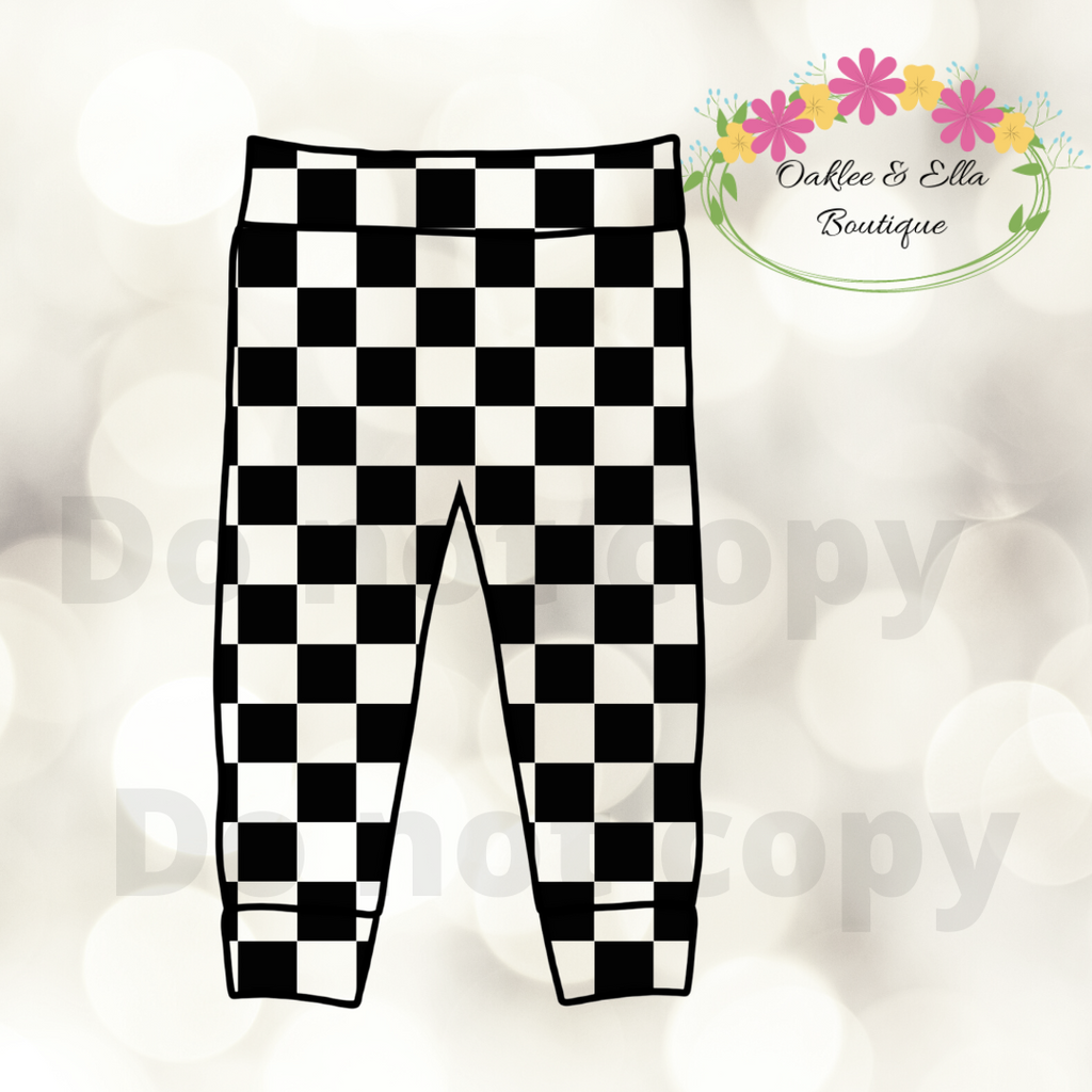 Checker hand made Joggers!