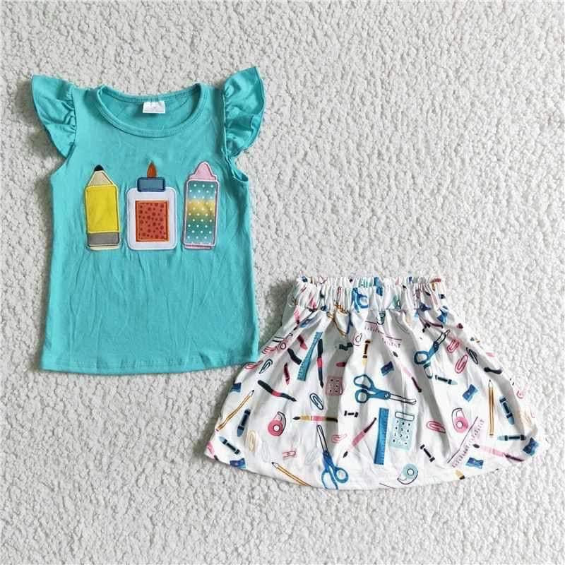 School time  skirt set