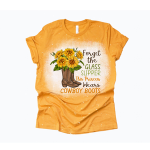 Forget the glass slippers yellow bleached Adult tshirt