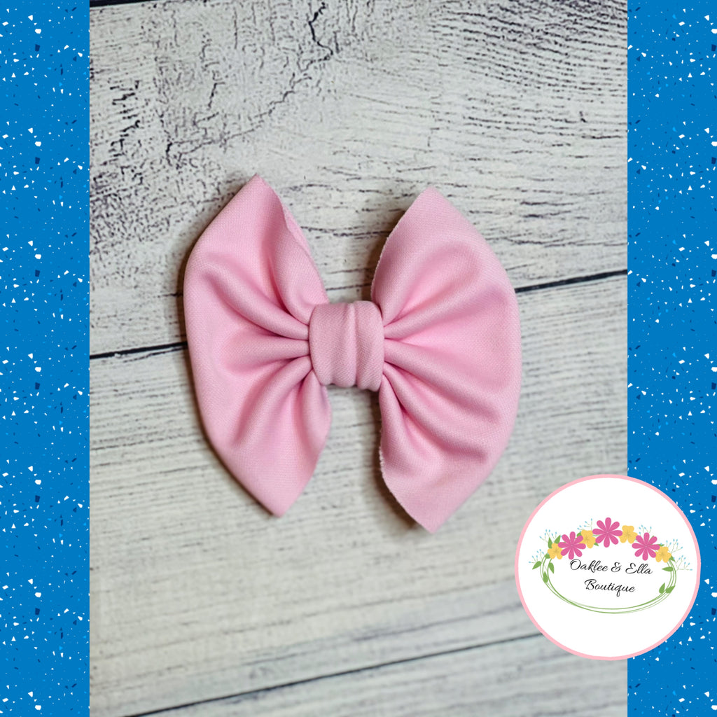 Light Pink puff/ swim Bows