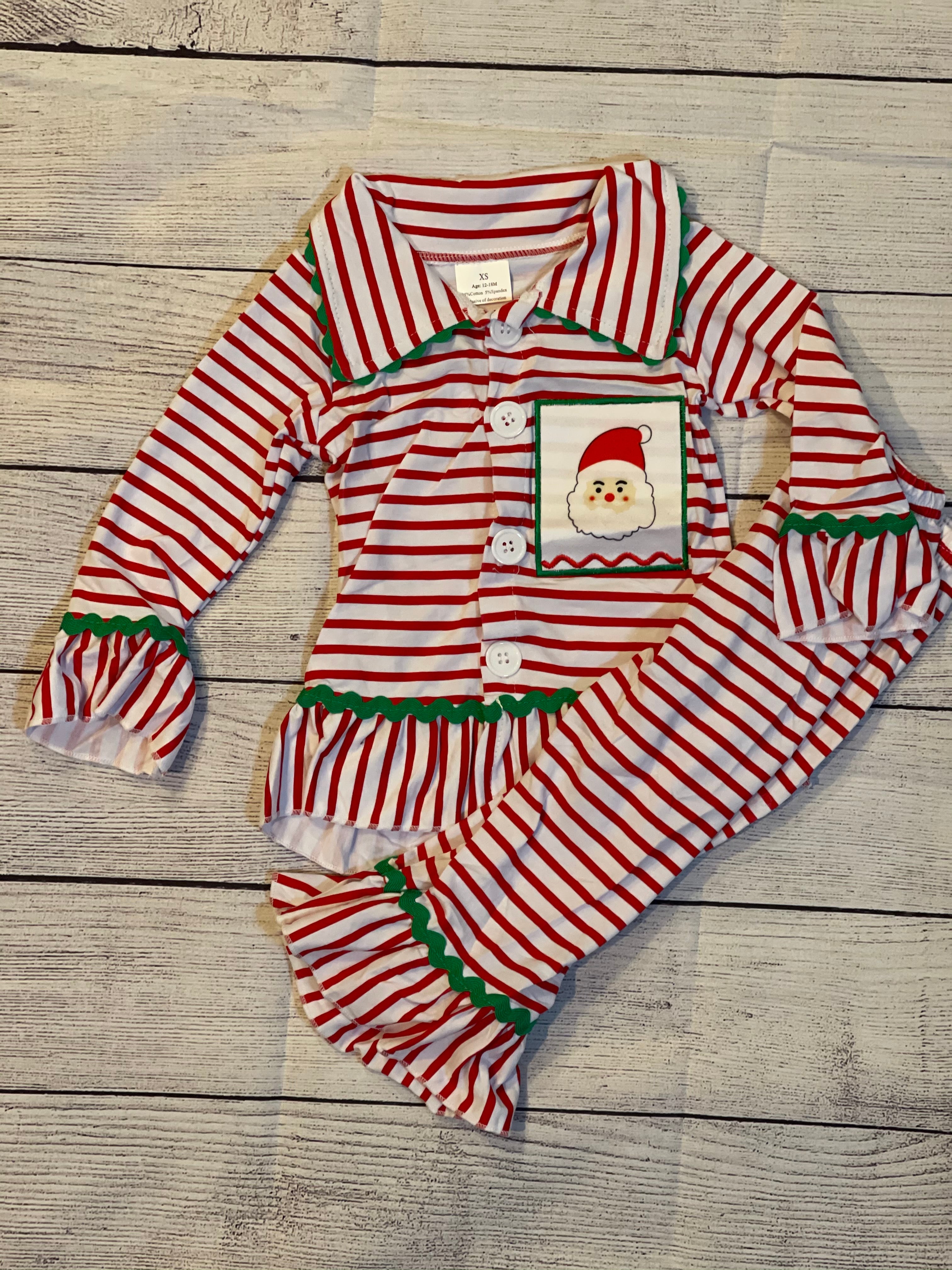 Christmas Stripe Pajamas- RTS