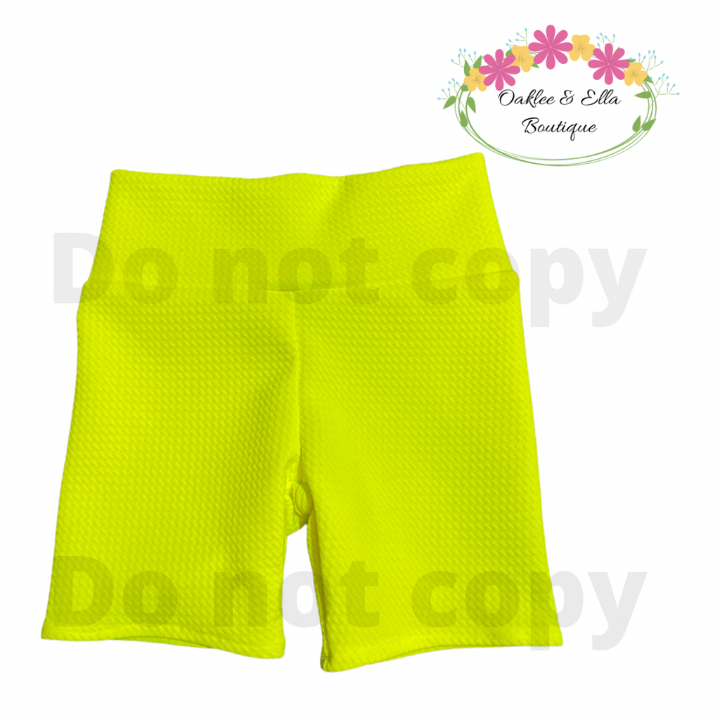 NEON YELLOW Biker Shorts