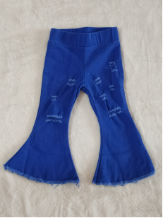 Distressed blue flare Jeans!- pants Only