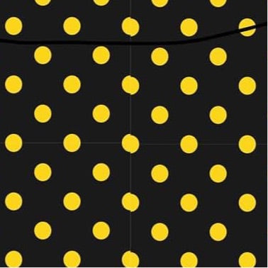 Black and yellow dot Bows