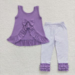 Purple  ruffle stripe pant set!!!  Amazing!!!