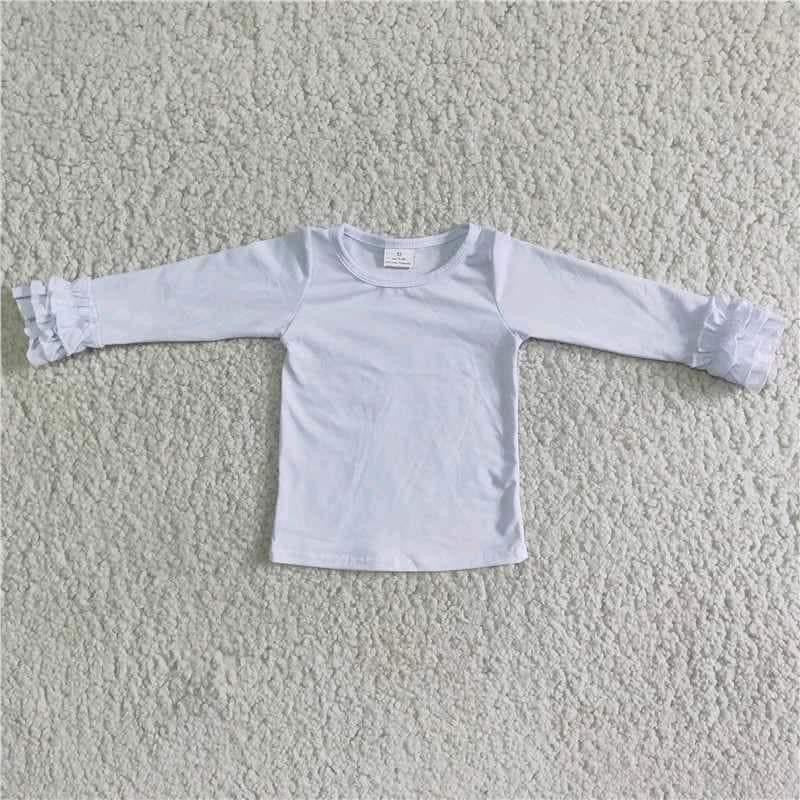 White icing layering ruffle shirt only