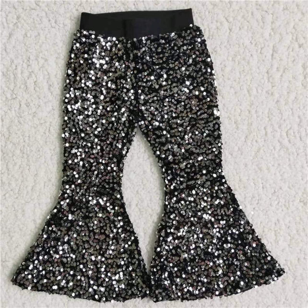 Sequins black bells- pants Only