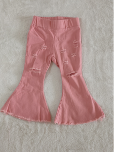 Distressed pink Jeans!- pants Only