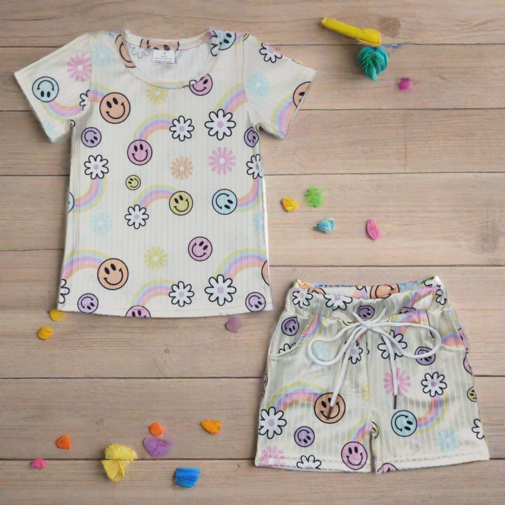 Groovy Smiles pajama Short Set