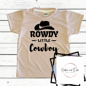 Rowdy little cowboy khaki shirt