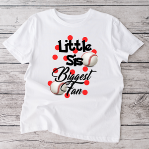 lil sis biggest fan kids tshirt