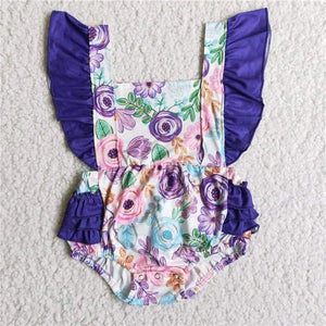 Floral ruffle Romper