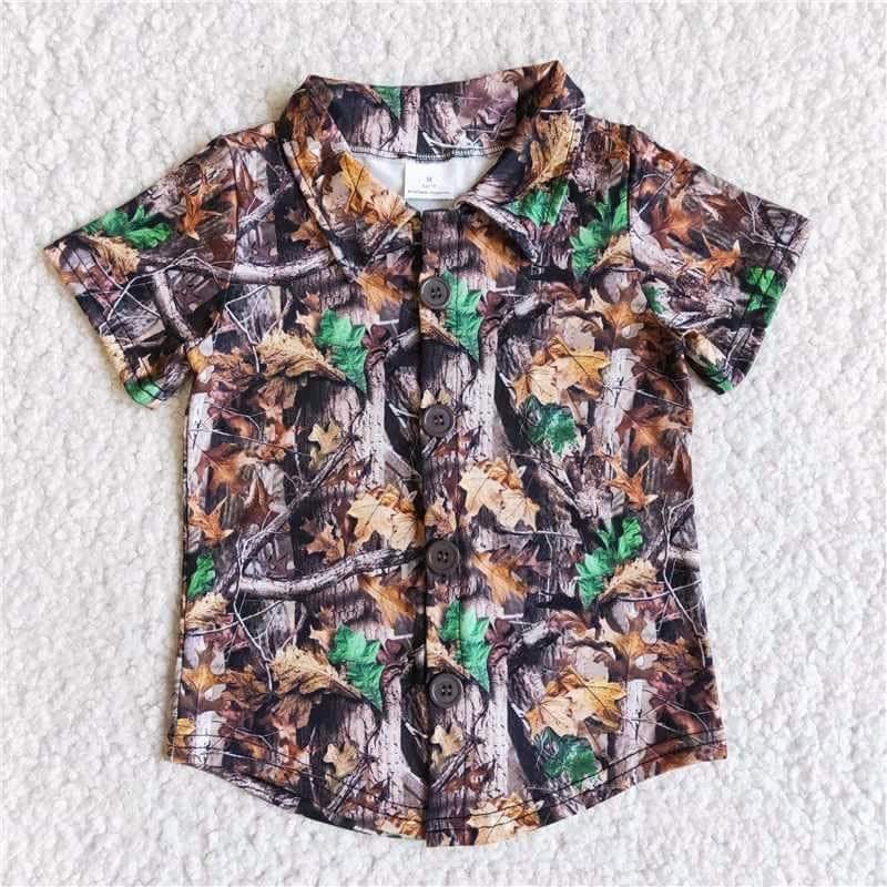 Camo button up Shirt Only